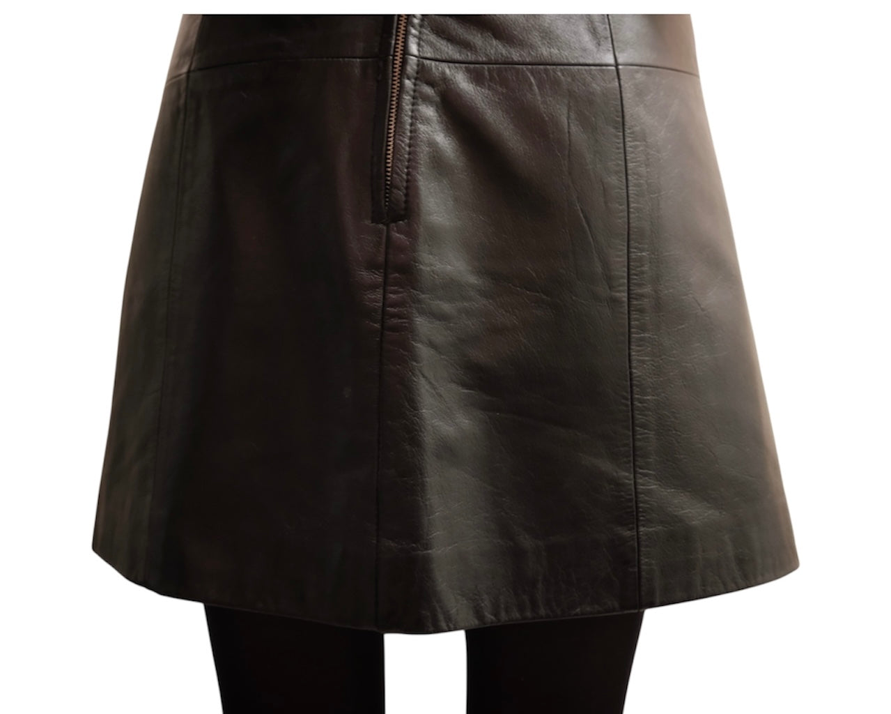 The Classic Black Leather Skirt