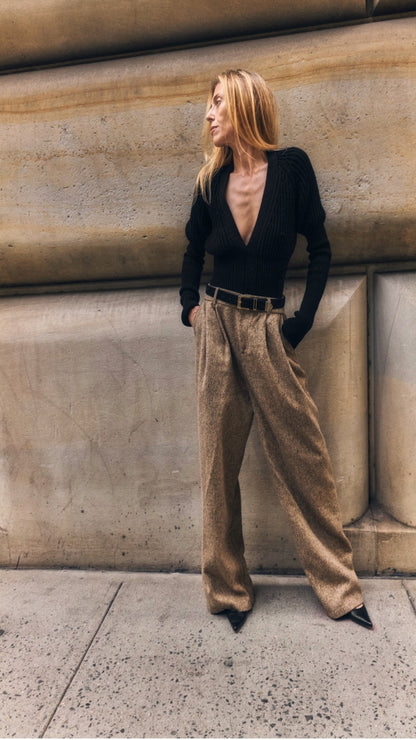 Trousers Wide leg Pants Wool 