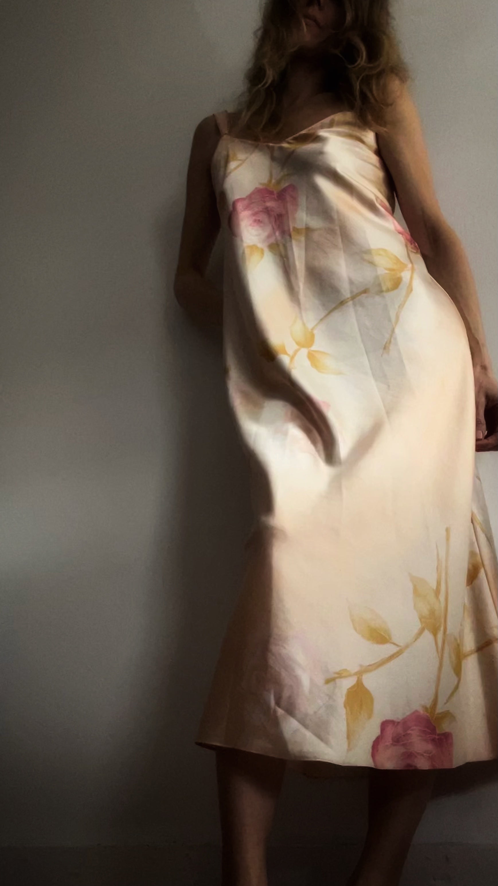 Floral Spring Dress Wedding Attire 90's Vintage Oscar de le Renta Silk