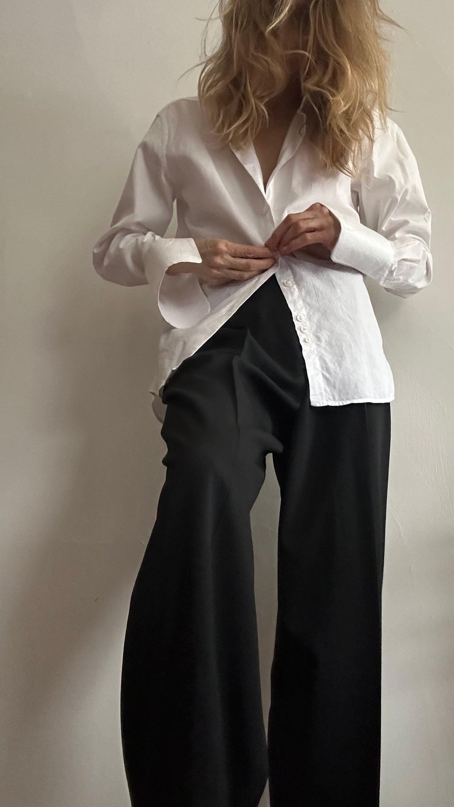 Black Wool Pants made in France