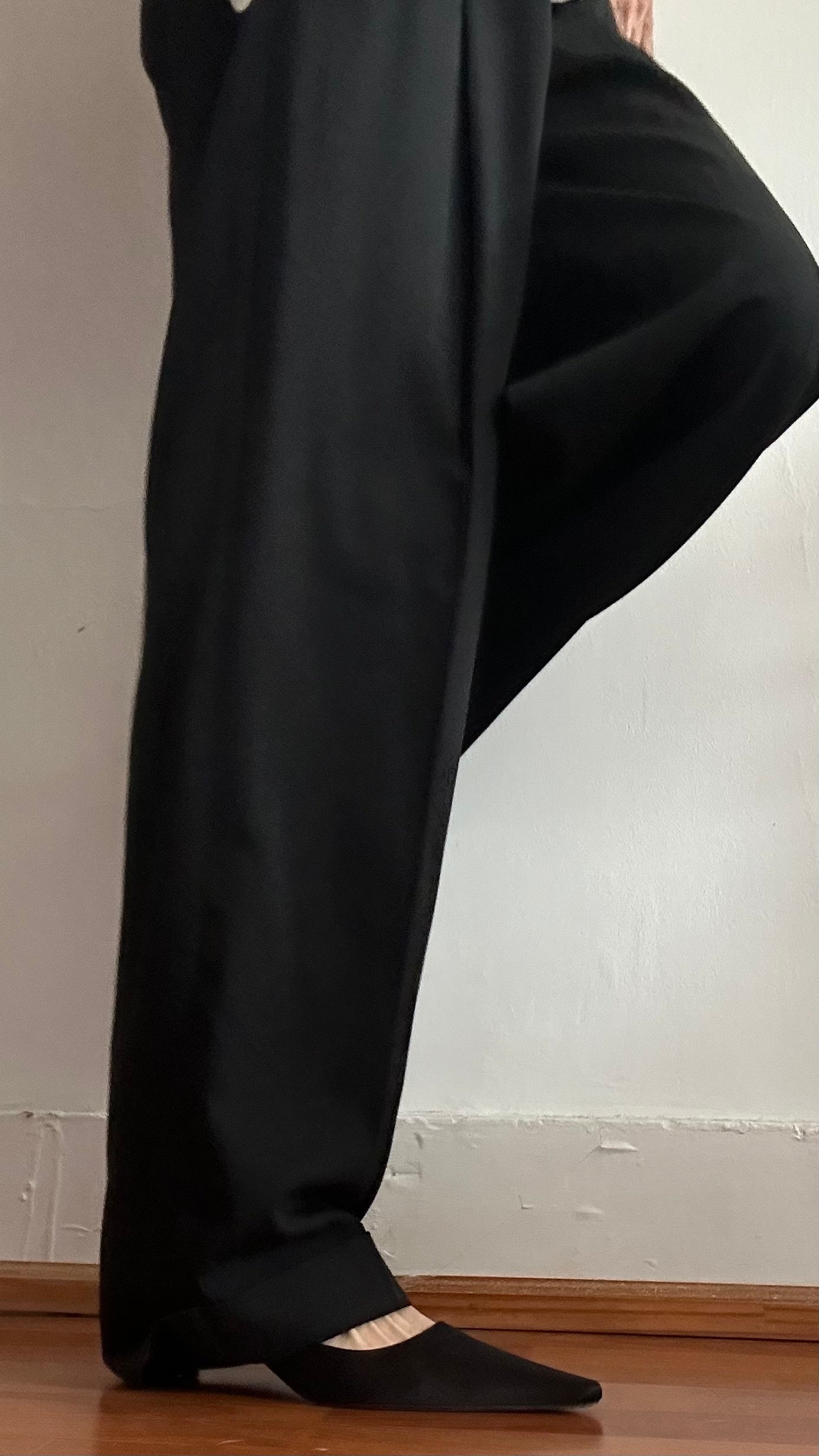 Black Wool Pants made in France