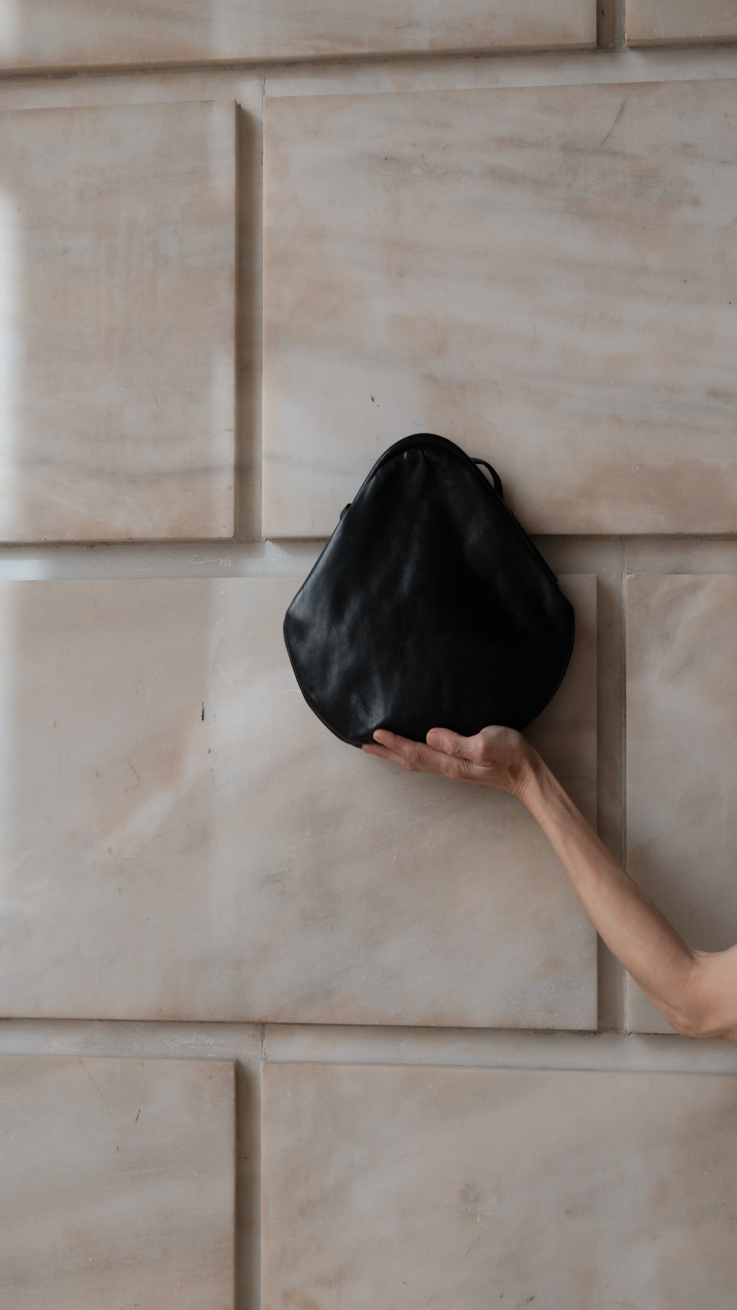 Bag Purse Black Leather Shoulder Bag Vintage Clutch Handbag 