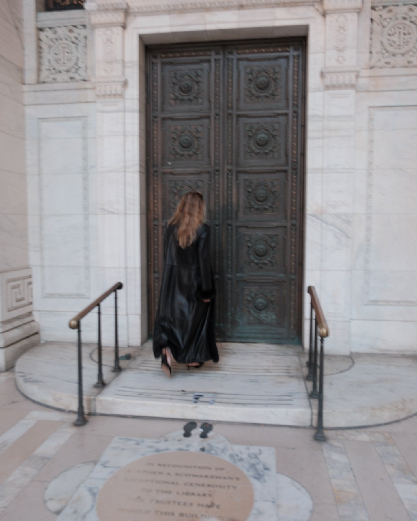 Mink Trimmed Leather Coat