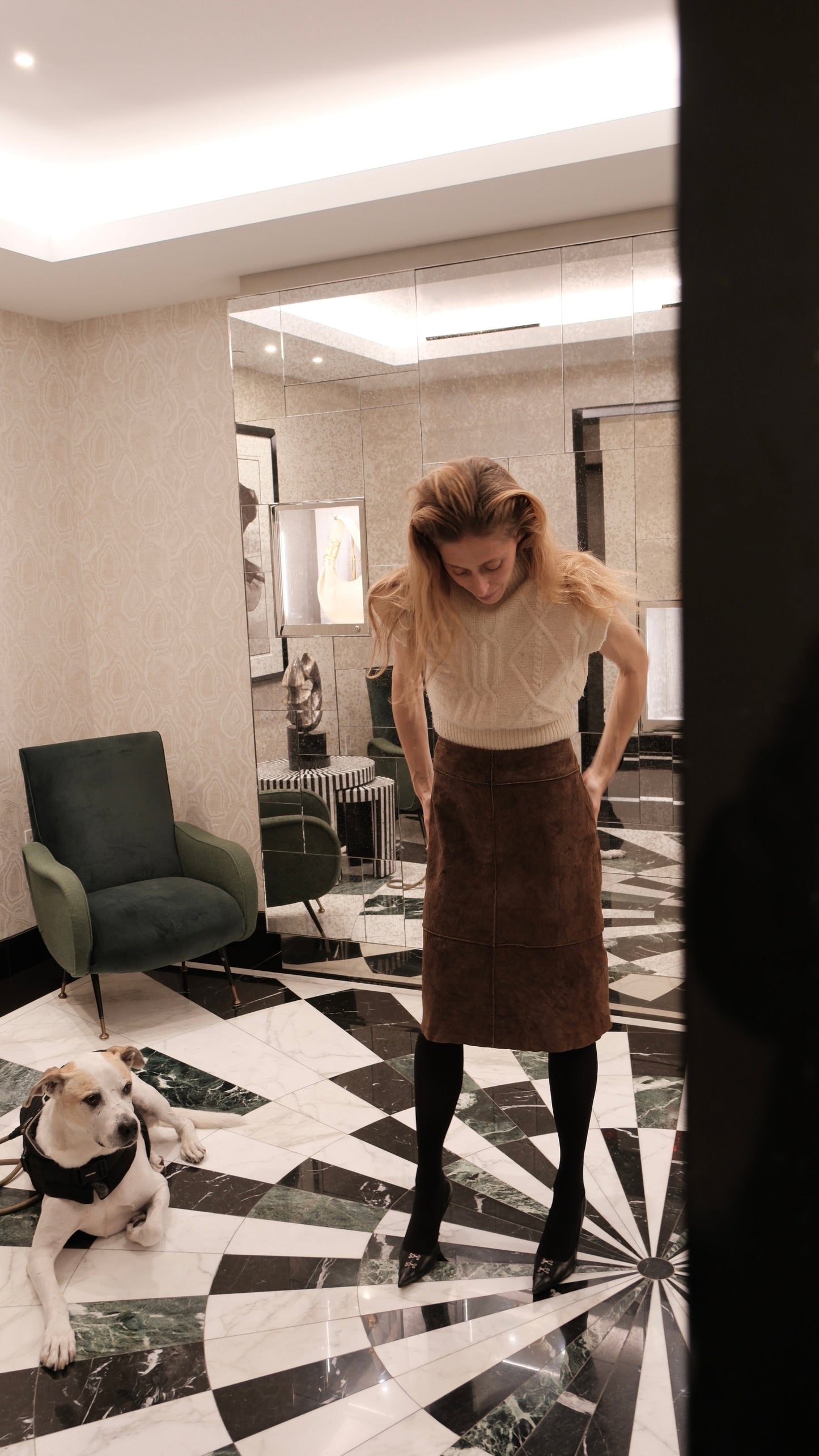 pencil skirt minimalist leather suede 90's high waisted 