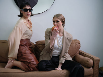 Espresso Leather Pencil Skirt