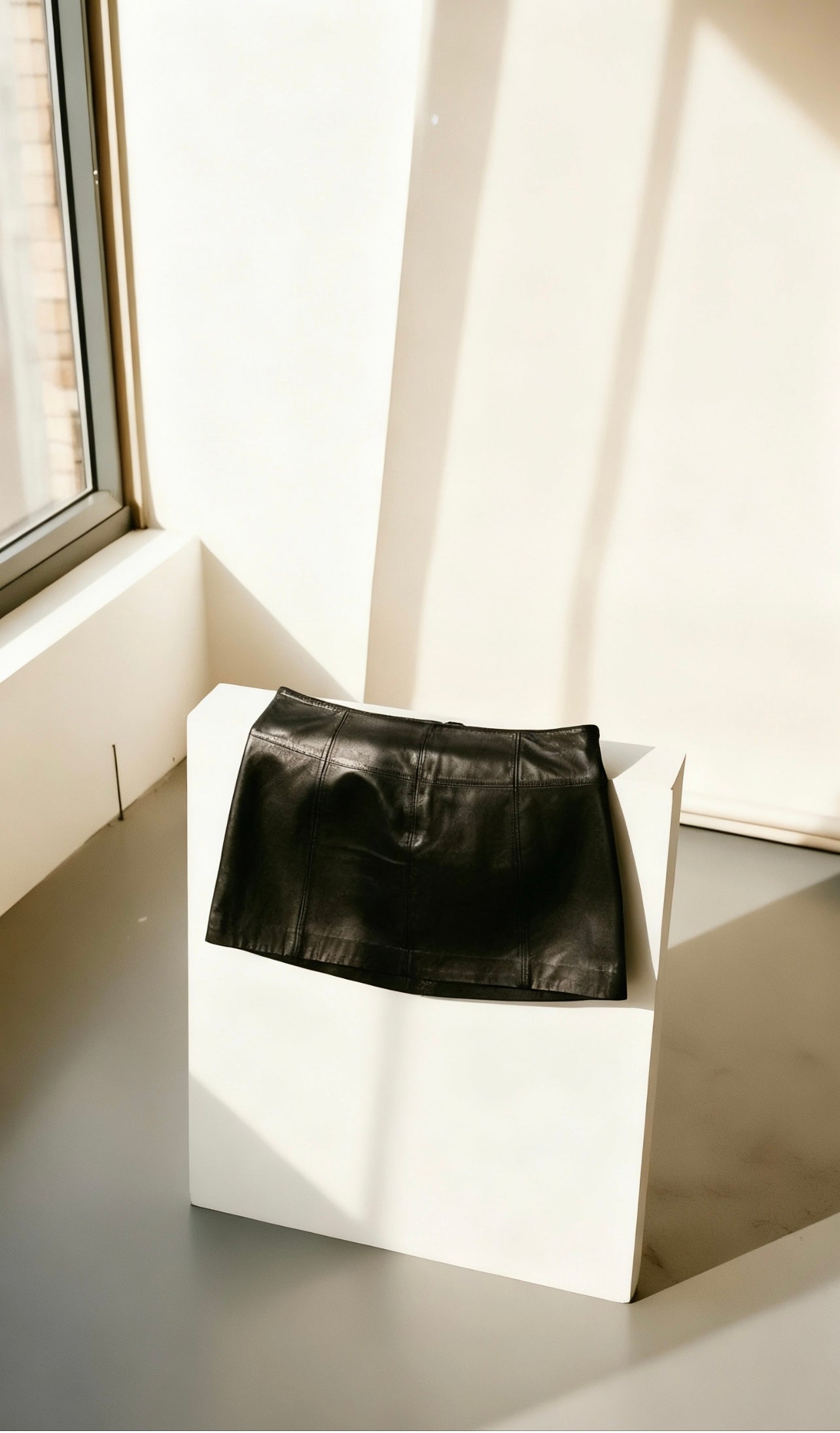 The Classic Black Leather Skirt