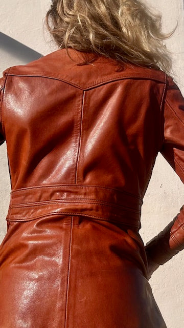 Vintage Rust Leather Jacket