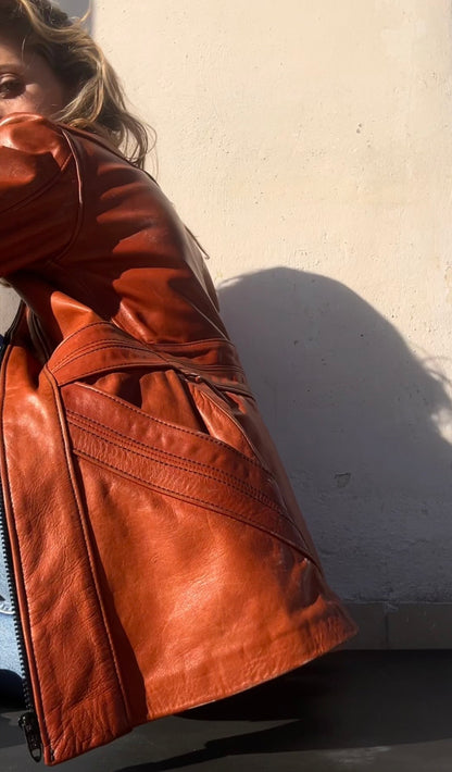 Vintage Rust Leather Jacket
