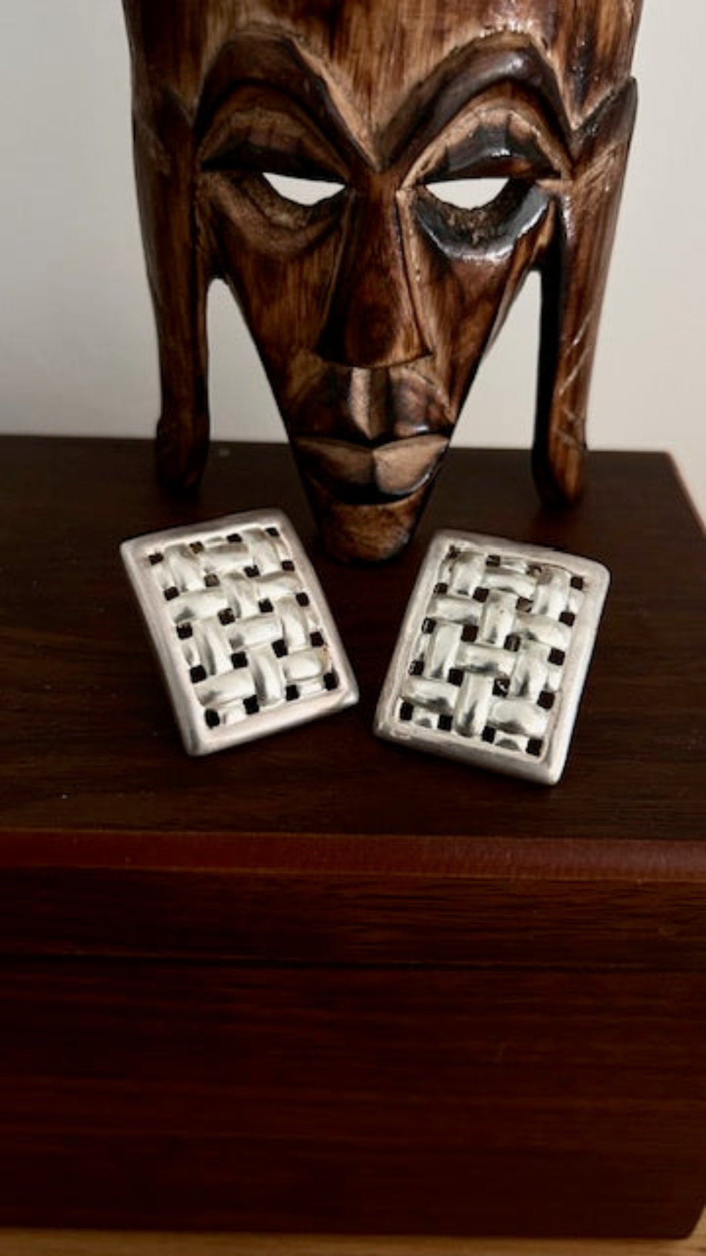 Silver Square Clip Ons 