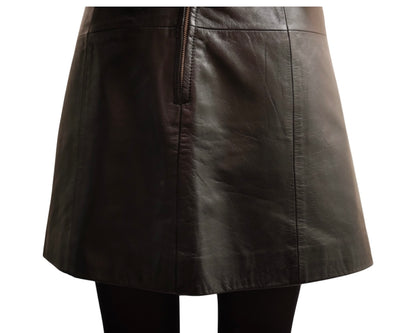 The Classic Black Leather Skirt