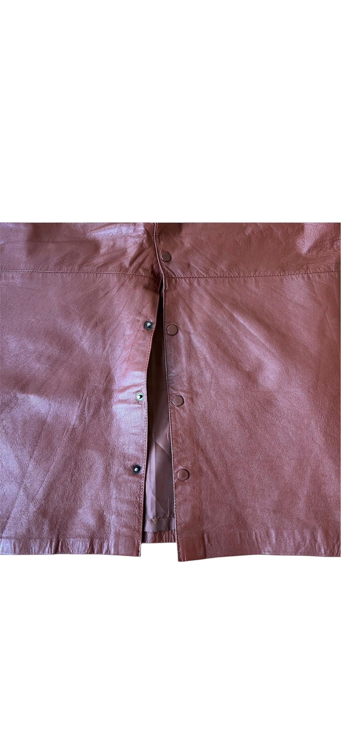 Espresso Leather Pencil Skirt