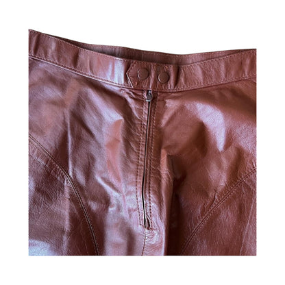 Espresso Leather Pencil Skirt